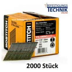 Tout neuf 🔥 28° Pointes Acier Clair Brillant 2,8x50mm Pour Cloueur á Bande Bostitch F28WW-E A-S28050-S28050 ⭐