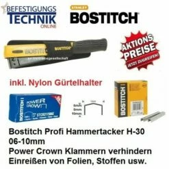 Meilleur prix 😀 Bostitch Marteau Agrafeuse à Frapper Directe H30-8D6 06-10mm Étui KL-65-"H30-8D6""-"H30-8D6 😍