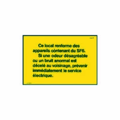 Budget 👏 CATU Affiche Alu Odeurs De Gaz Sf6 😀