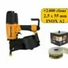 Le moins cher 💯 Lot Bardage BOSTITCH N75C-2-E Cloueur + 2400 Clous 2.5 X 55mm Inox A2 ✔️ -Boutique BOSTITCH 69617903 1