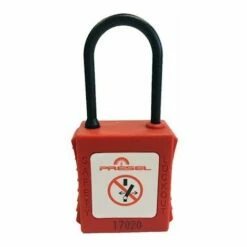 Vente flash 🌟 Cadenas De Condamnation - Anse En Nylon - Hauteur 38 Mm - Diamètre 4 Mm - Catu Pp-4-38-r-z 👏